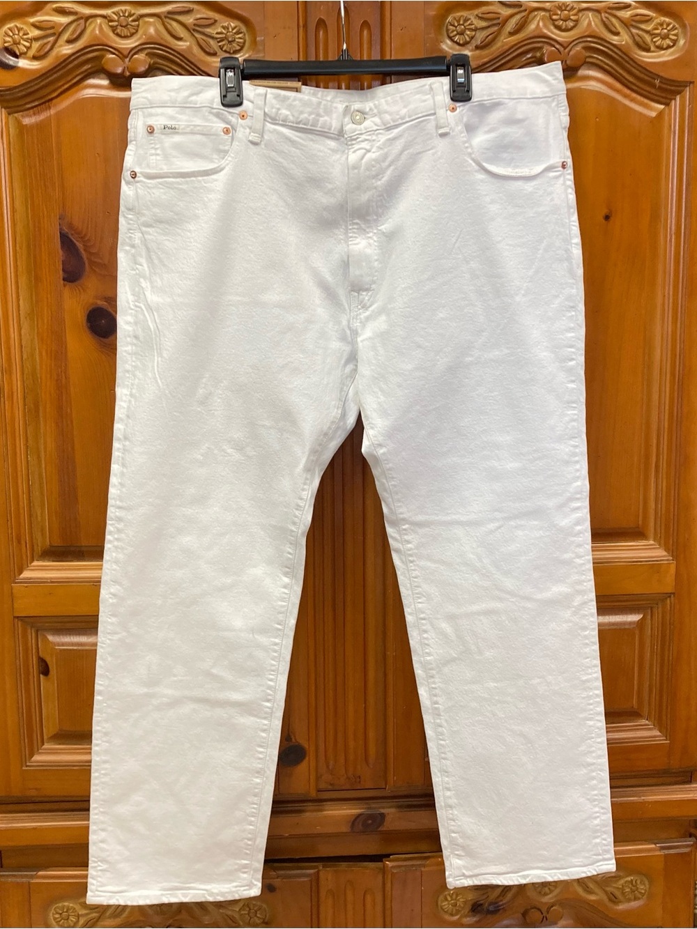 Polo Ralph Lauren Hampton Relaxed Straight White Jeans Men’s 42x30 Stretch